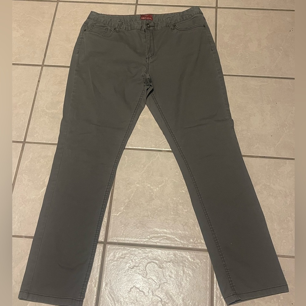 Merona Women’s Gray Stretch Straight Leg Pants Size‎ 12